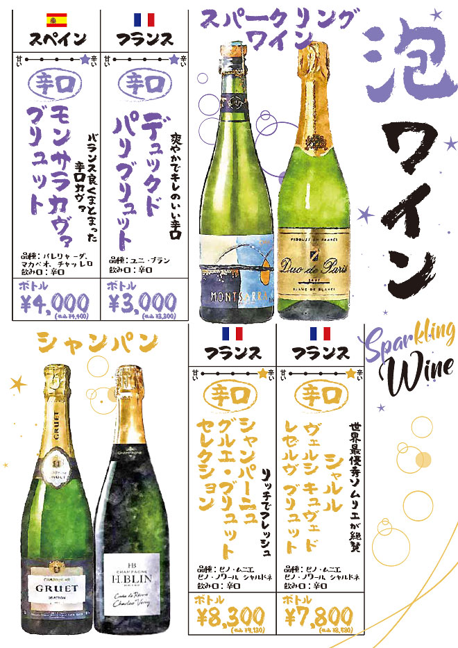 ワインメニュー